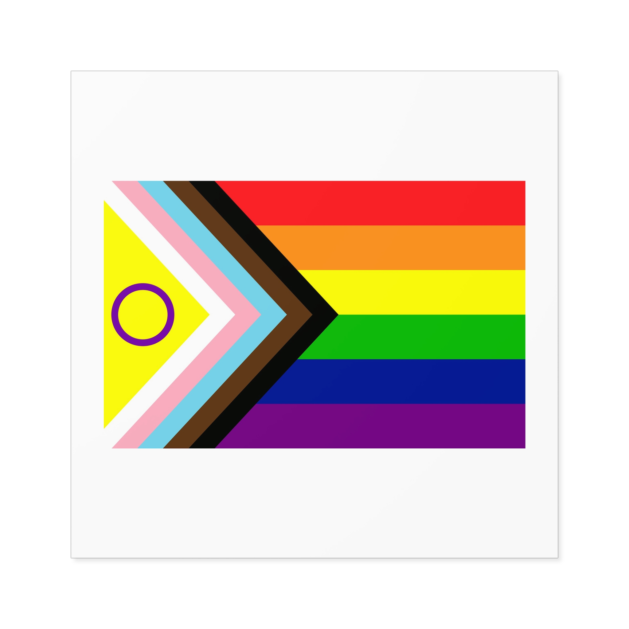 Lgbtq Pride Flag New Lgbtq Pride Flag Vector Updated Intersex Inclusive Progress Pride Flag Laminate Stickers Square - Image 49