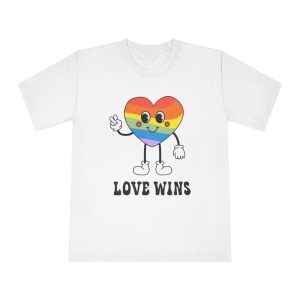 Vector Groovy Lgbtq Flag Heart - Unisex Classic Crewneck T Shirt