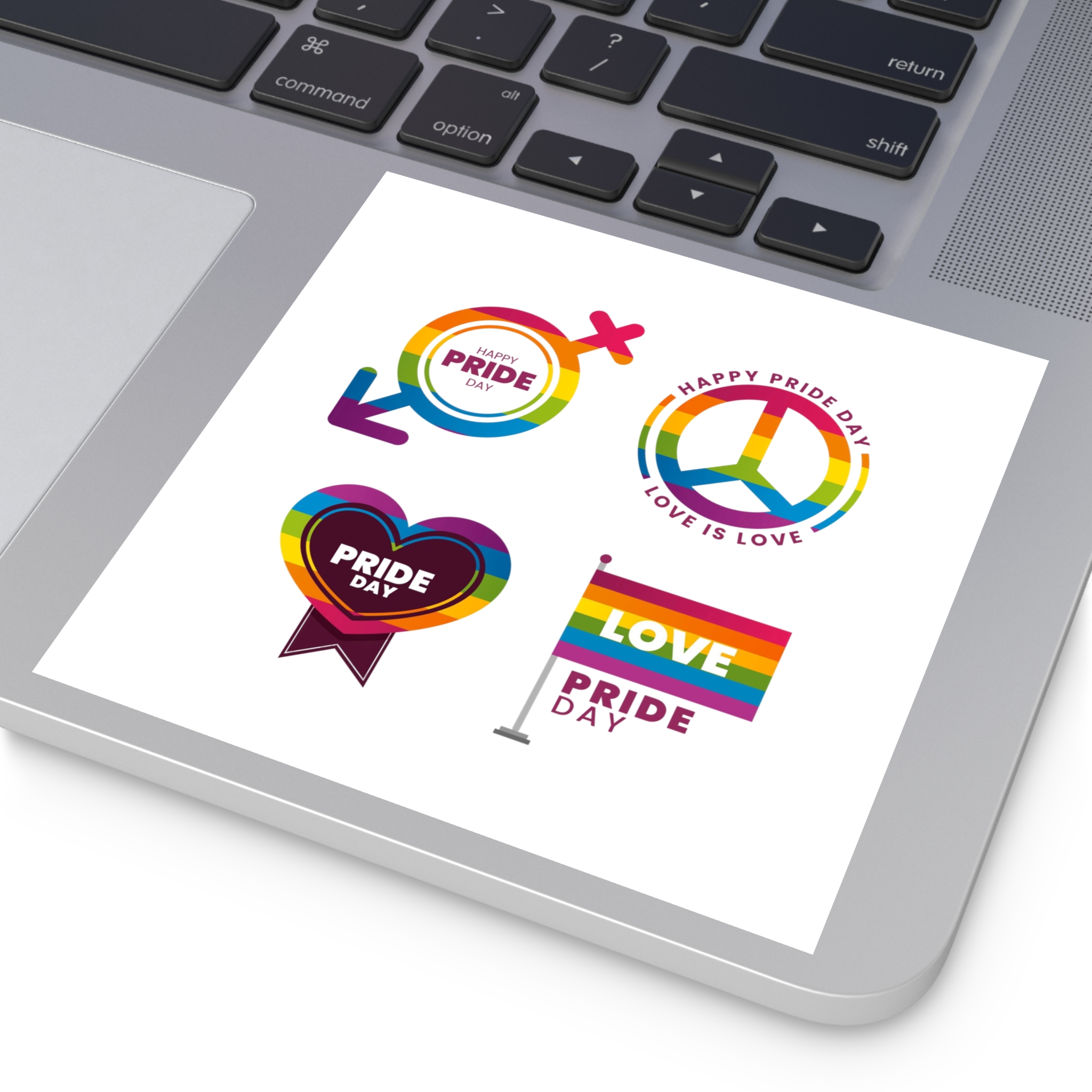 Label Collection With Pride Day Theme (1) Laminate Stickers Square - Image 39