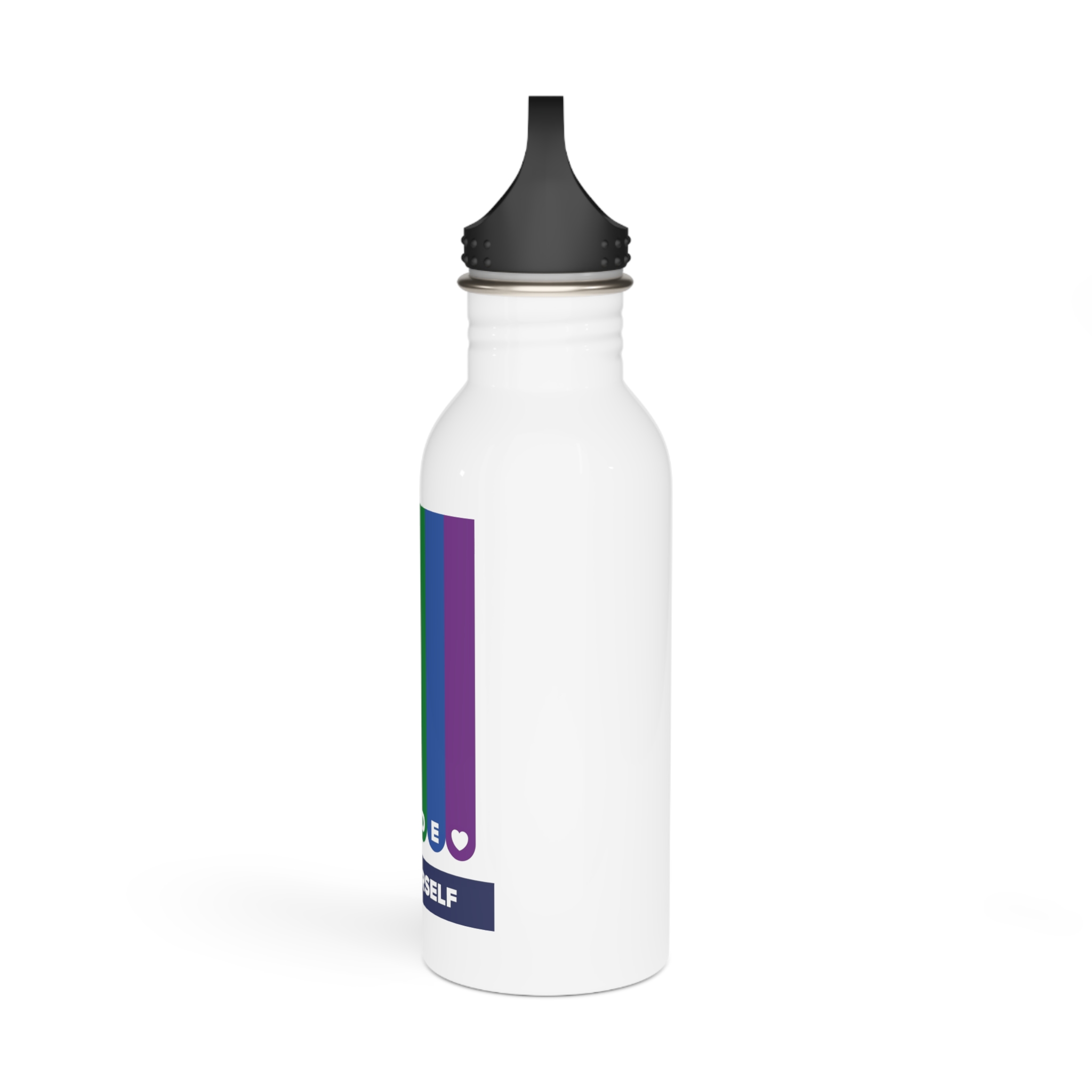 Lgbt Pride Month June Lesbian Gay Bisexual Transgender Lgbtq Flag Rainbow Vector Stainless Steel Water Bottle - Image 4
