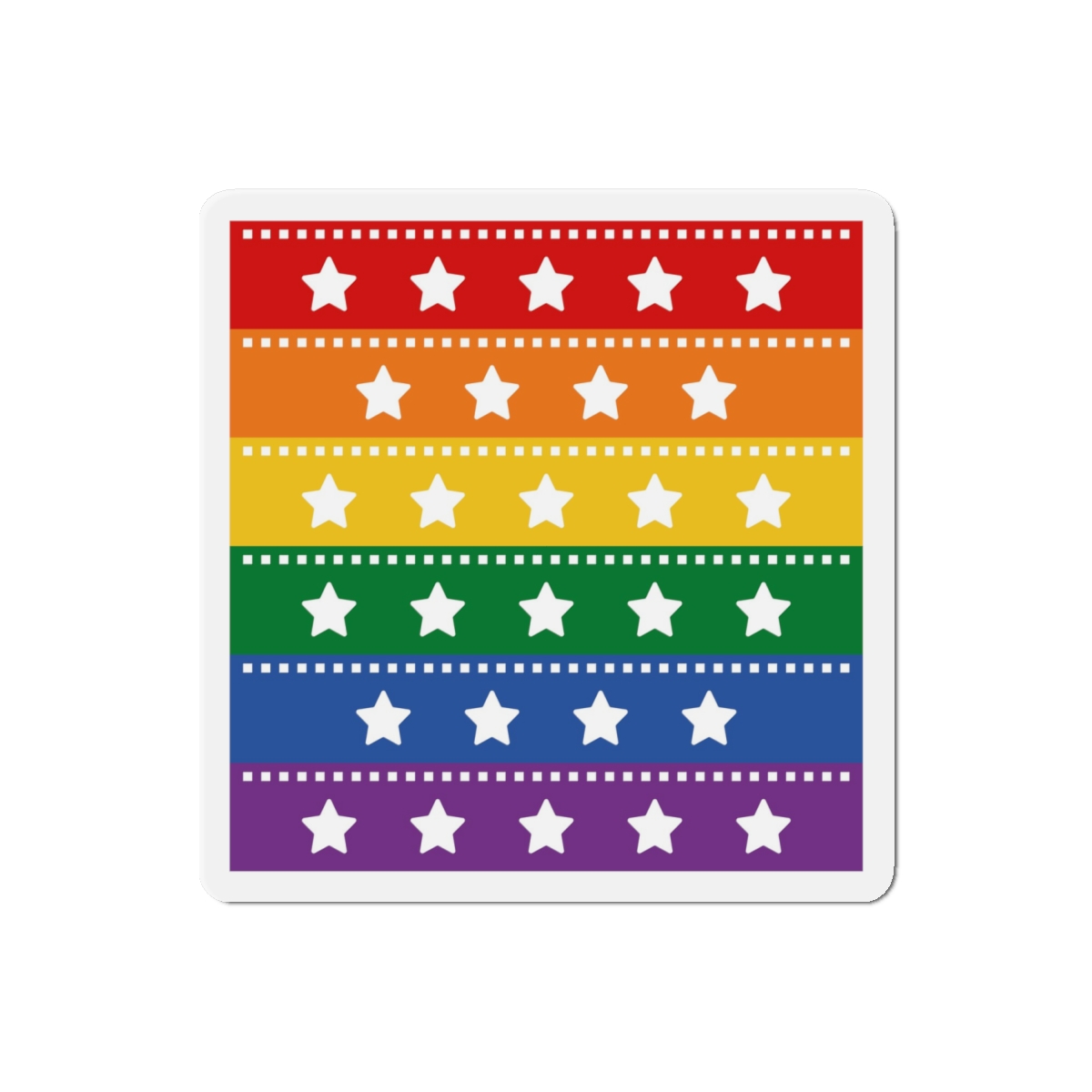 Lgbt Pride Month June Lesbian Gay Bisexual Transgender Lgbtq Flag Rainbow Vector(4) Die Cut Magnets - Image 13