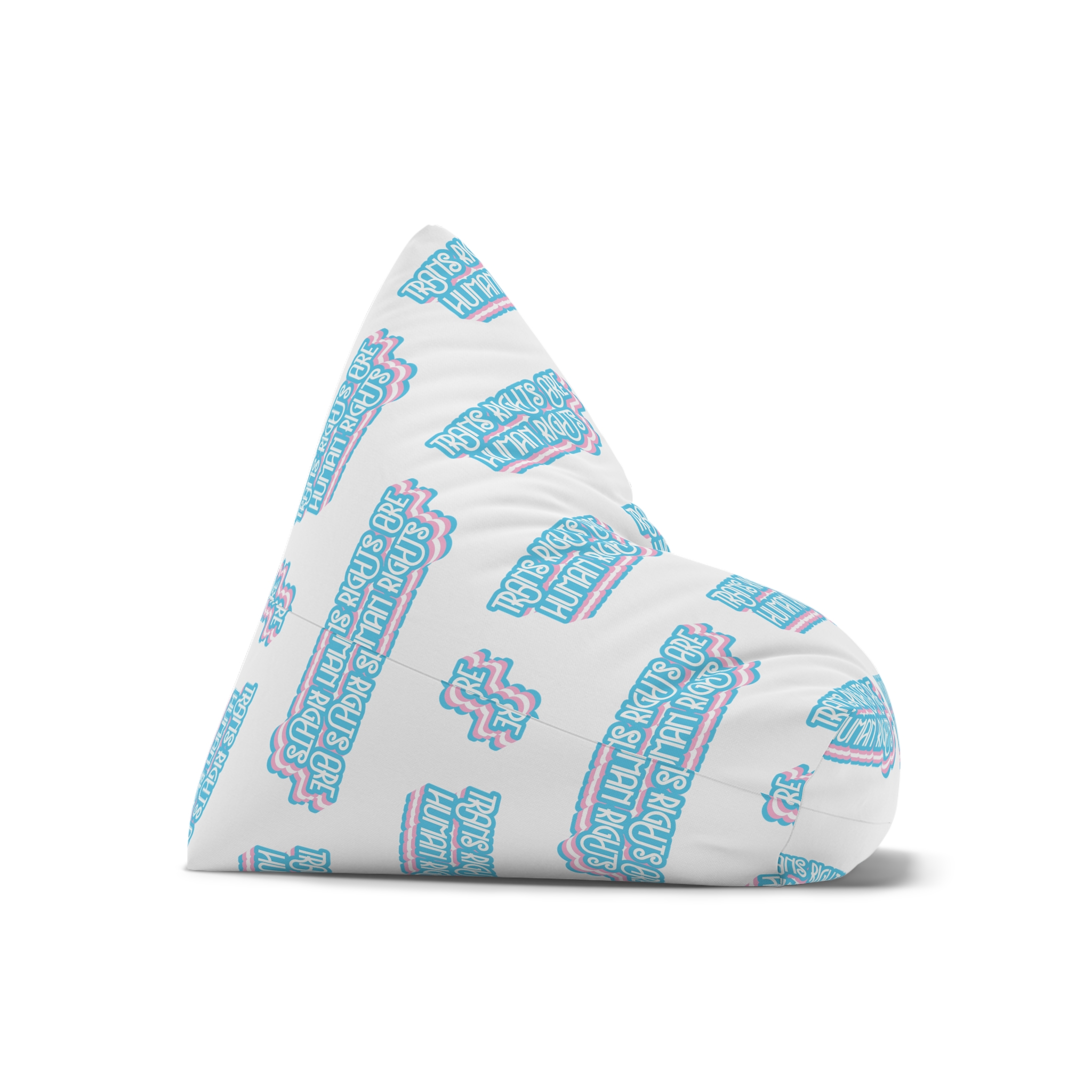 Pride Day Lettering With Human Rights Bean Bag Chair Cover - Image 7