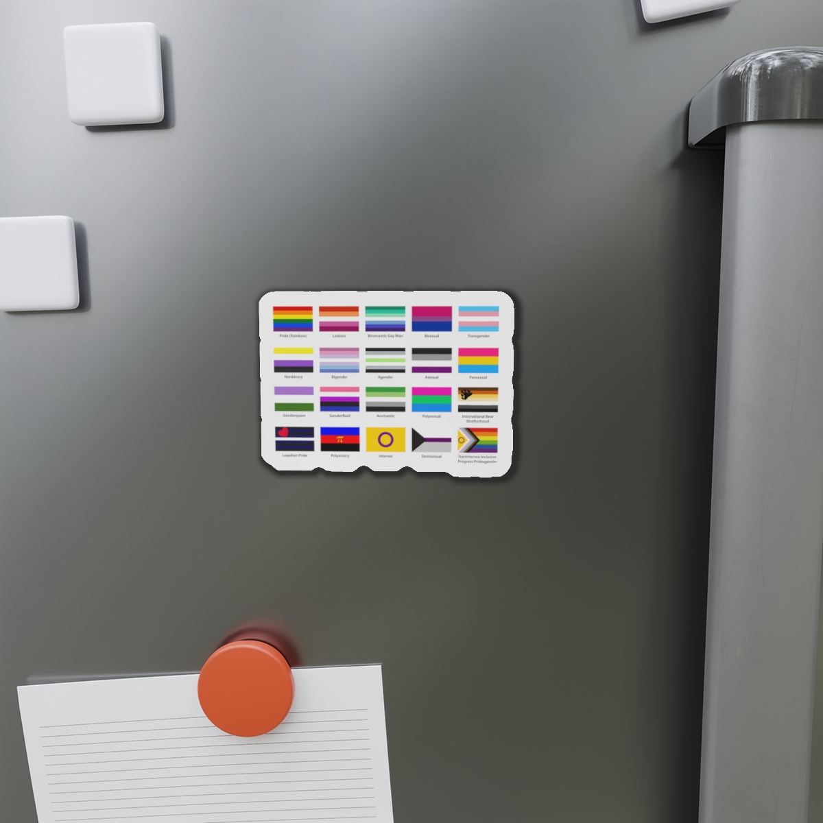 Lgbtq Community Flags Set Lgbt Sexual Identity Pride Flags Collection Rainbow Lesbian Gay Bisexual Die Cut Magnets - Image 8