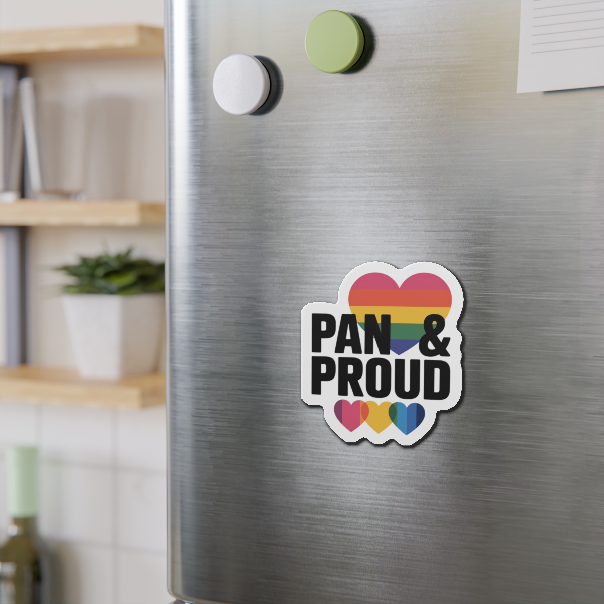 Pan Proud T Shirt Design Isolated White Background 2 Die Cut Magnets - Image 9