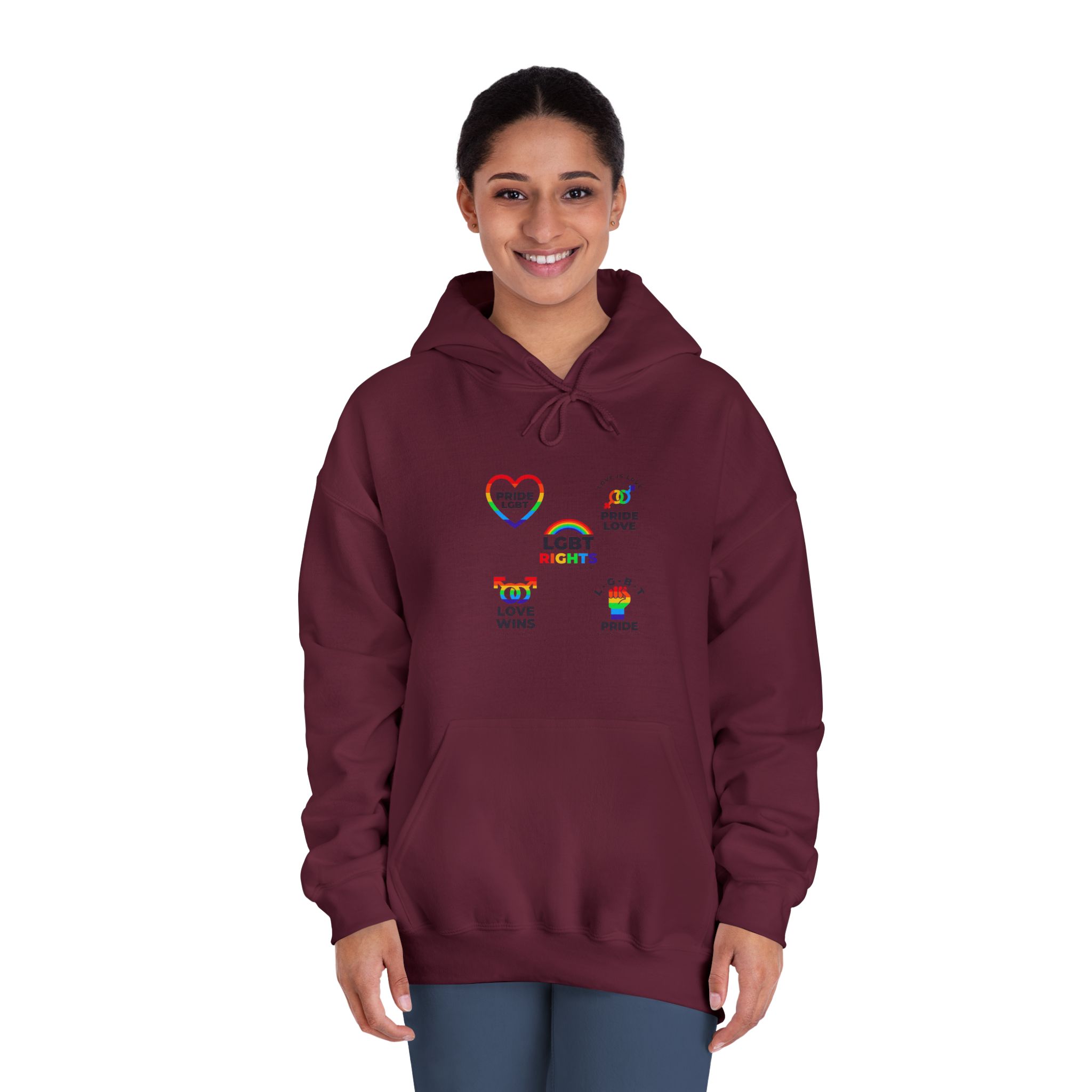 Pride Day Badges Collection Unisex Dryblend Hooded Sweatshirt - Image 20