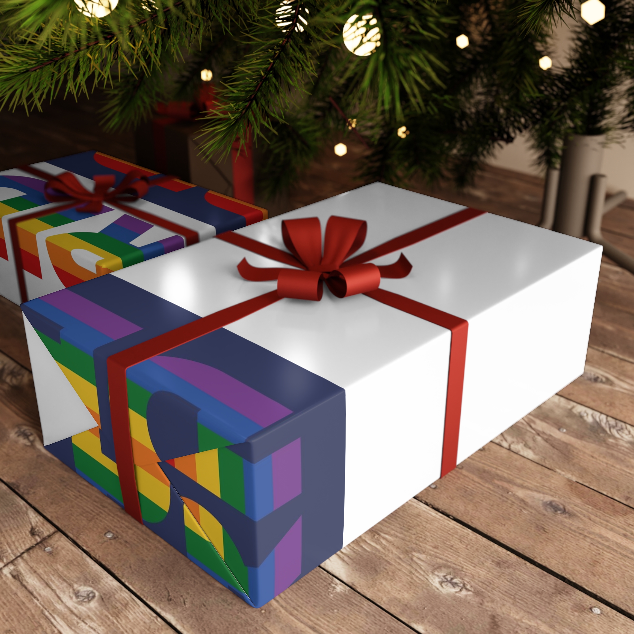 Lgbt Pride Month June Lesbian Gay Bisexual Transgender Lgbtq Flag Rainbow Vector(3) Gift Wrapping Paper Sheets 1pc - Image 3