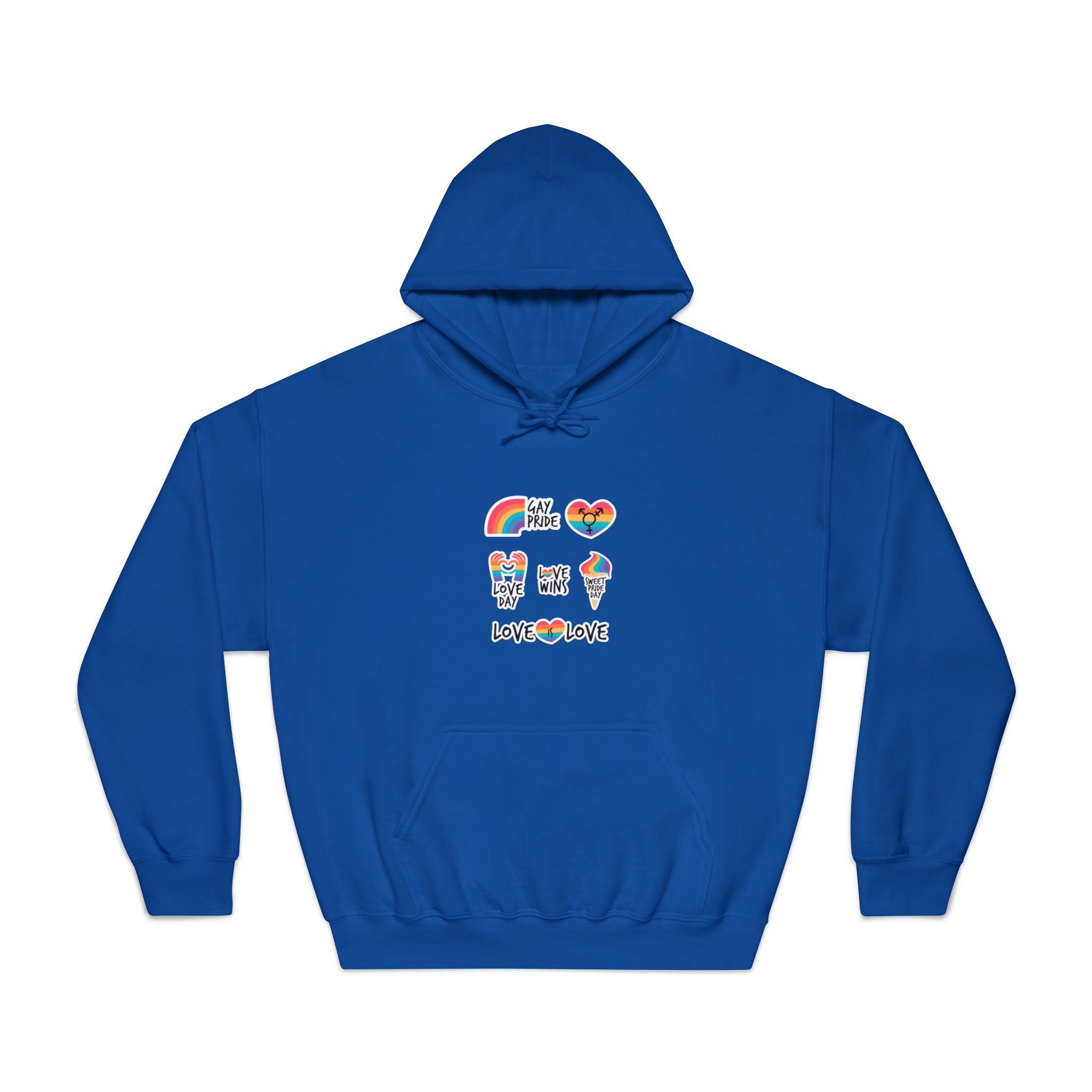 Pride Day Label Pack Theme Unisex Dryblend Hooded Sweatshirt - Image 25