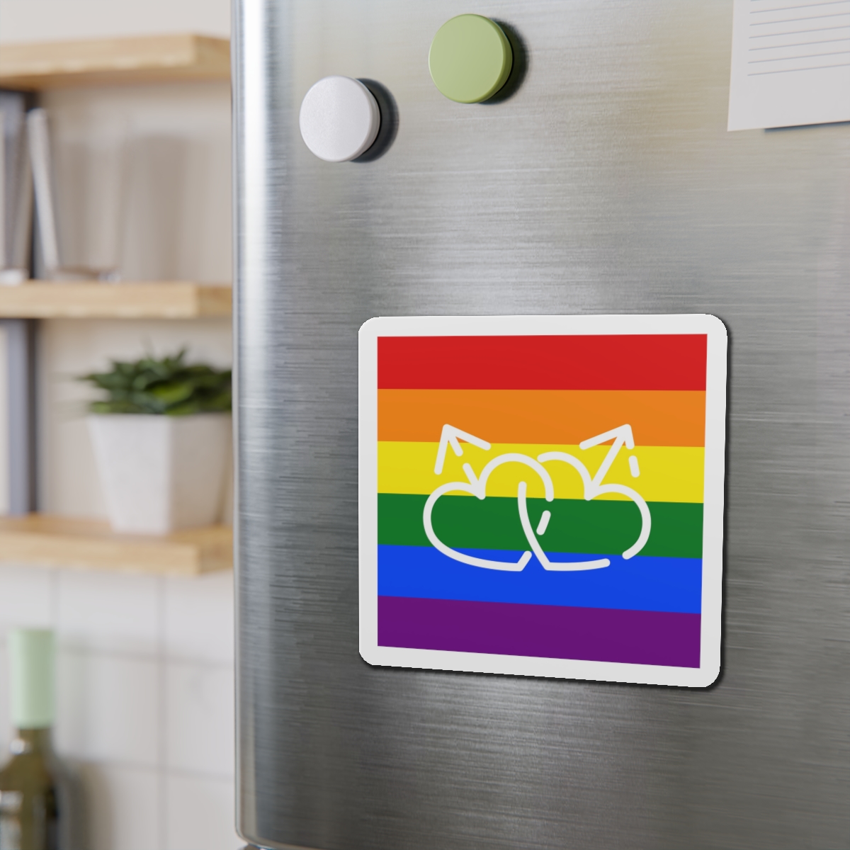 Fight Lgbt Rainbow Icon Element Gender Identity Icon Thin Line Icon Website Design Development App D Die Cut Magnets - Image 12