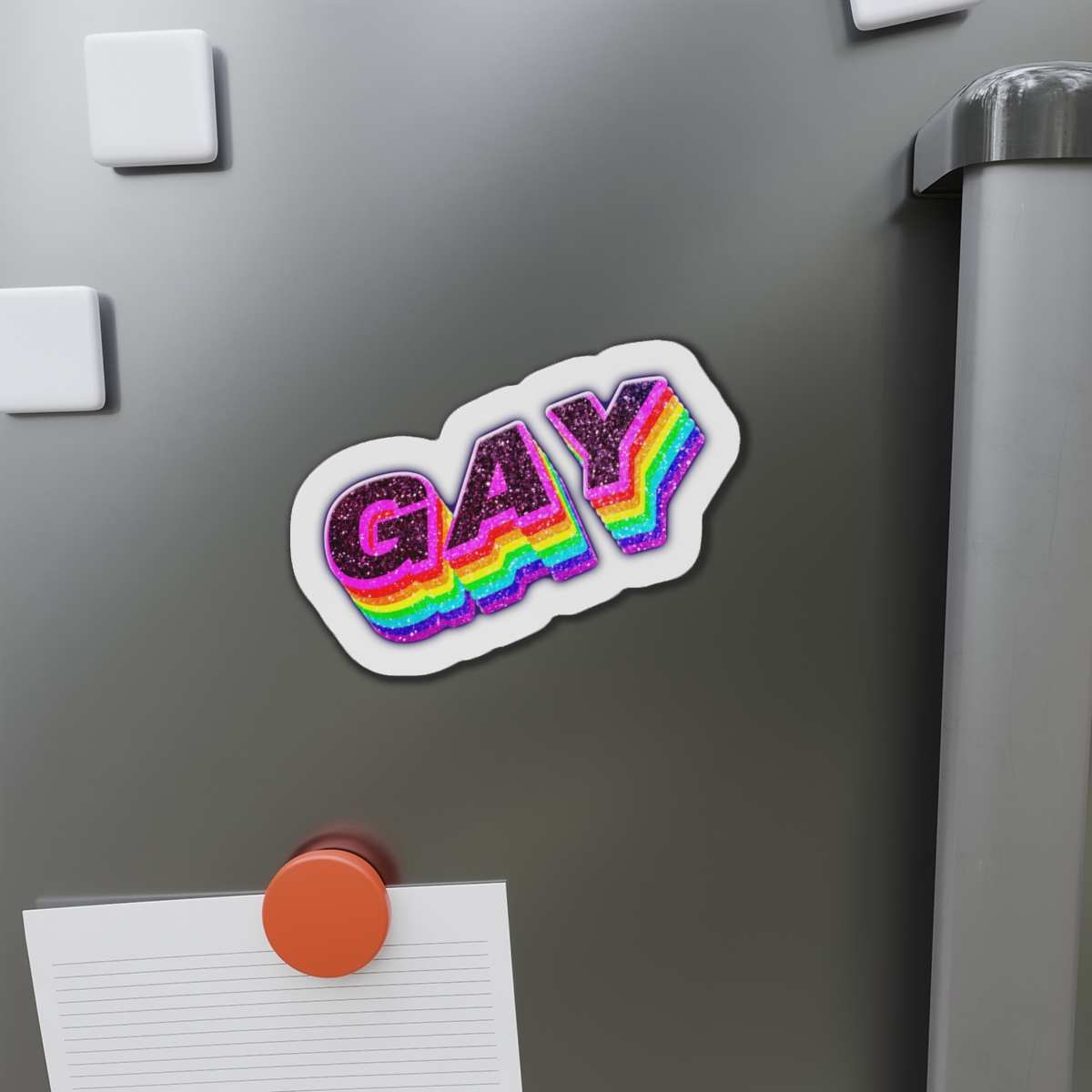 Gay Word Rainbow 3d Png Word Art Die Cut Magnets - Image 11