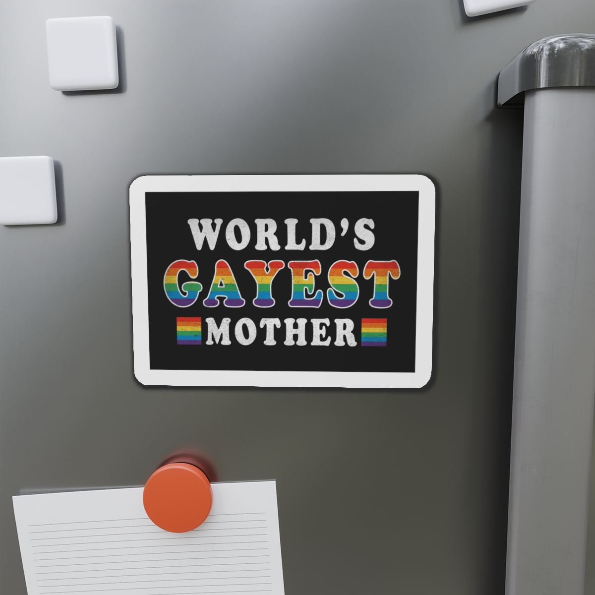 Mother Day Pride Rainbow Typography Vector Premium T Shirt(1) Die Cut Magnets - Image 14