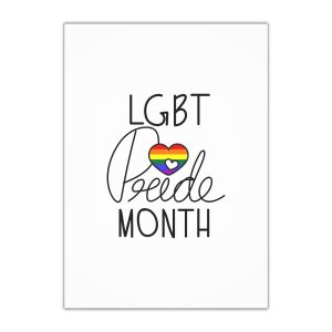 Vector Illustration Lgbt Pride Month Hand Written Calligraphy Transparent Background Gift Wrapping Paper Sheets 1pc