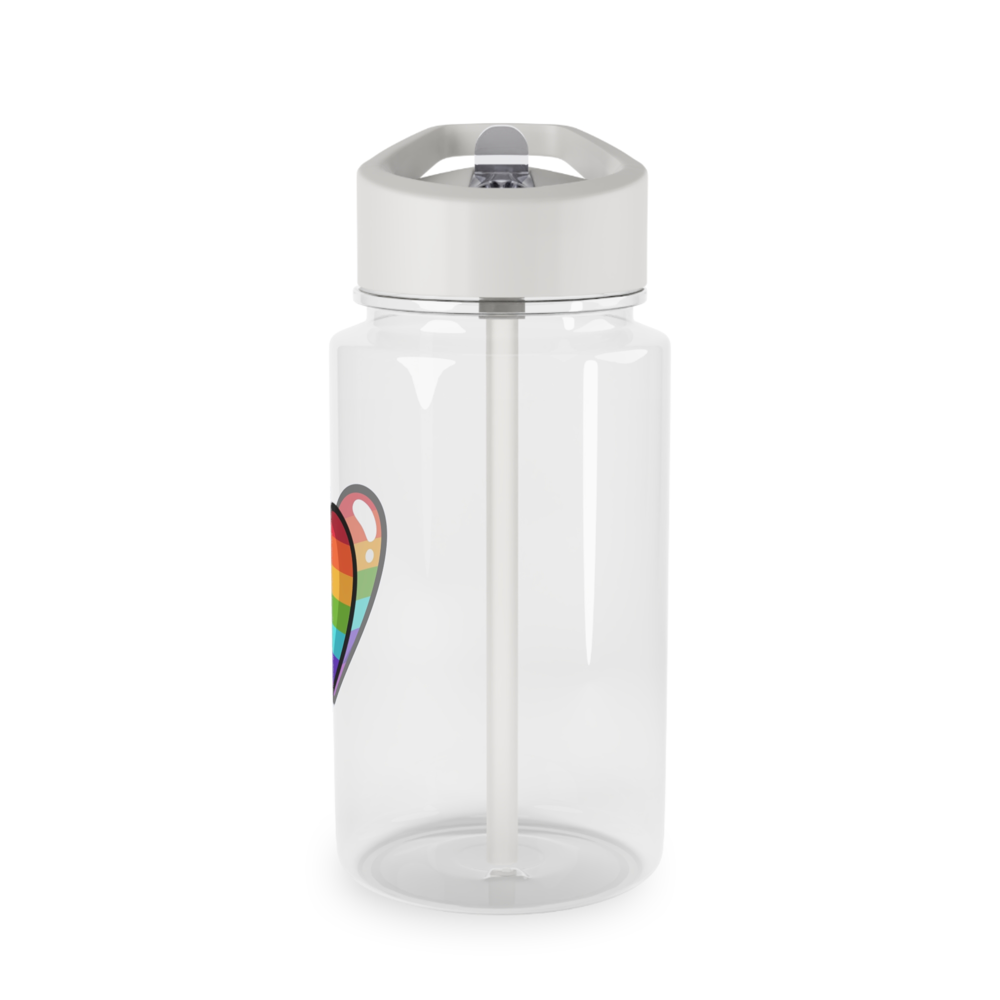 Pride Heart Cartoon Style Tritan Water Bottle - Image 3