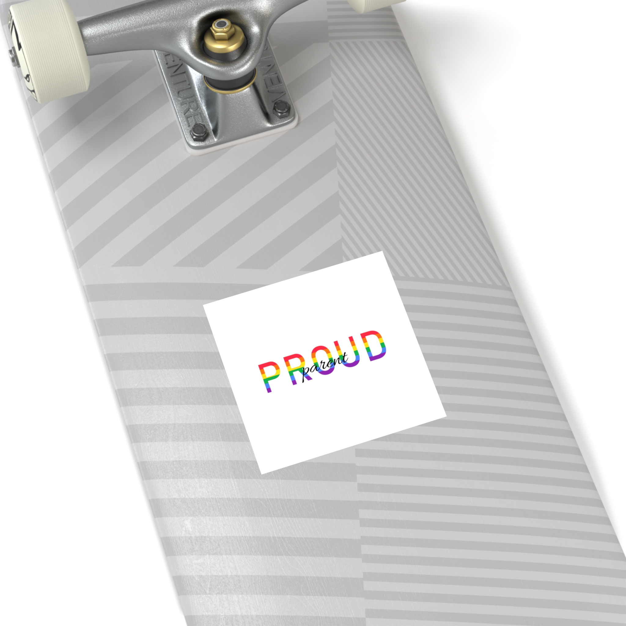 Proud Parent Letering Rainbow Colors Lgbt Flag Lgbt Parents Community Support Laminate Stickers Square - Image 28