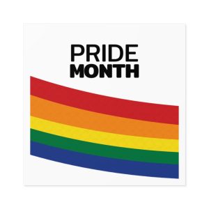 Happy Pride Month Greetings Red Orange Yellow Colourful Background Social Media Design Banner Free Vector Laminate Stickers Square
