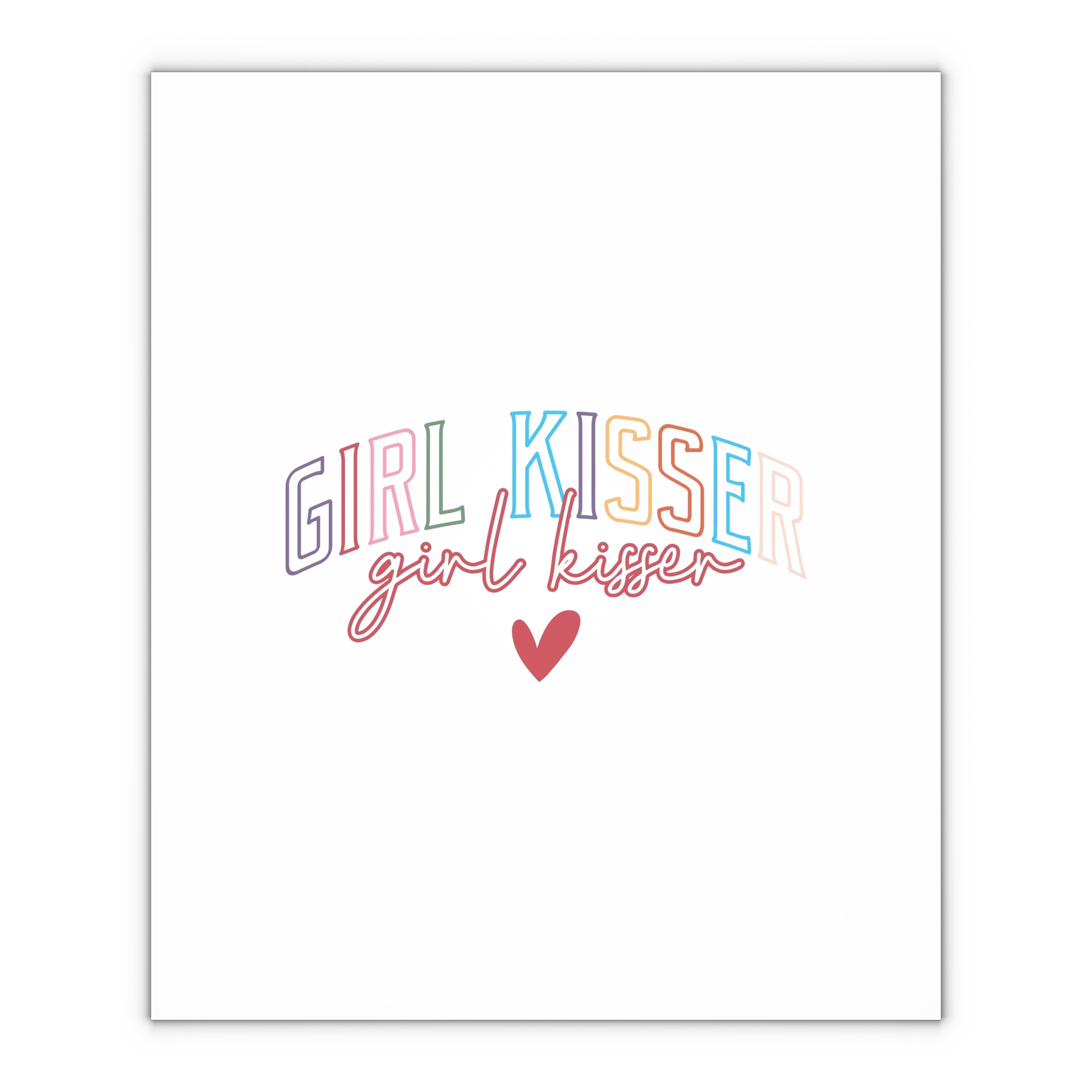 Girl Kisser Gift Wrapping Paper Sheets 1pc - Image 4