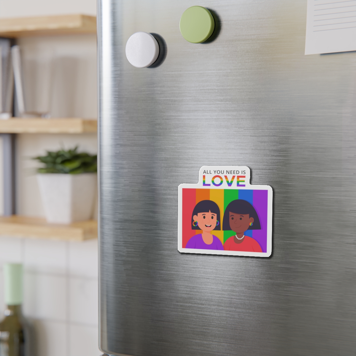 Flat Pride Day Illustration Die Cut Magnets - Image 6