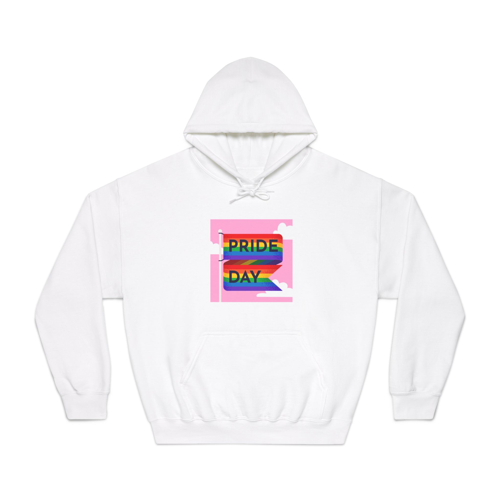 Pride Day Flag Illustration Unisex Dryblend Hooded Sweatshirt