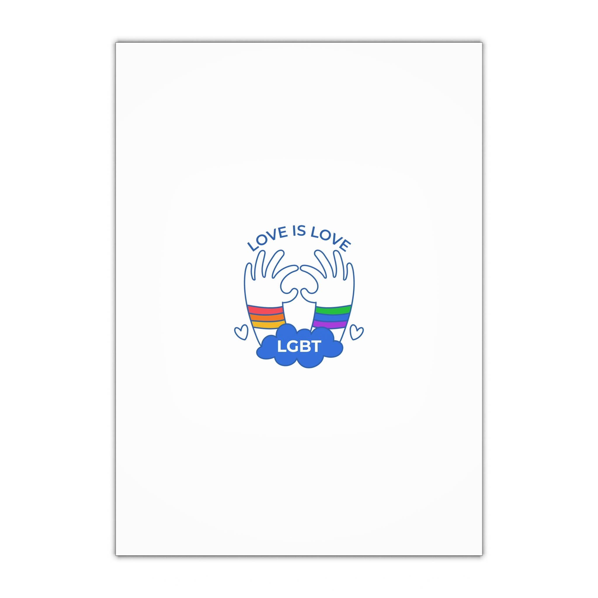 Hand Drawn Pride Month Lgbt Logo Template(1) Gift Wrapping Paper Sheets 1pc
