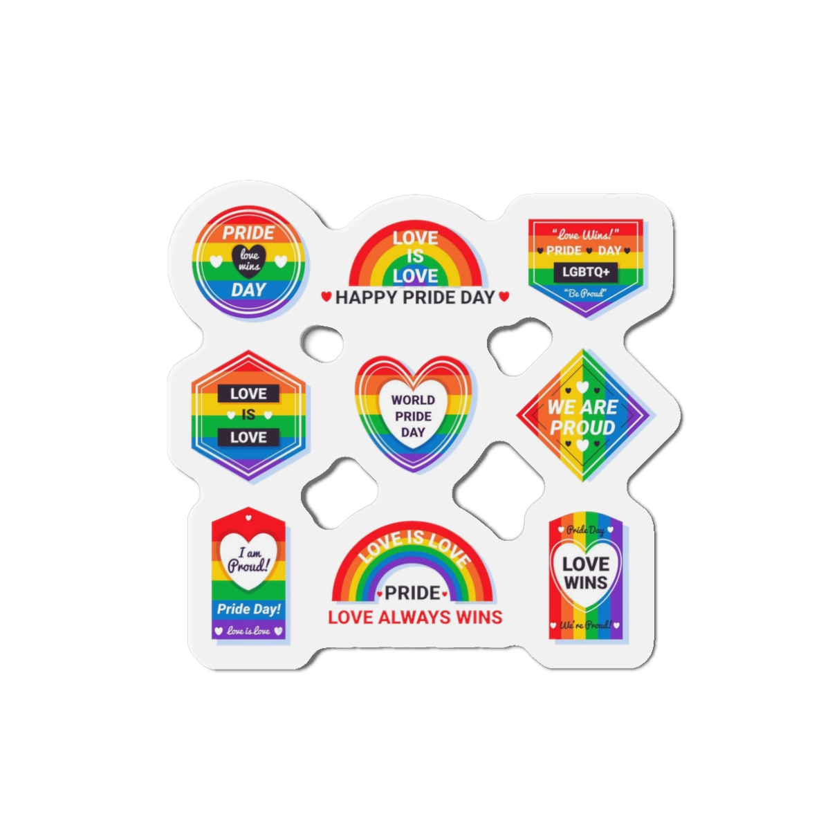 Pride Day Labels Concept Die Cut Magnets - Image 4