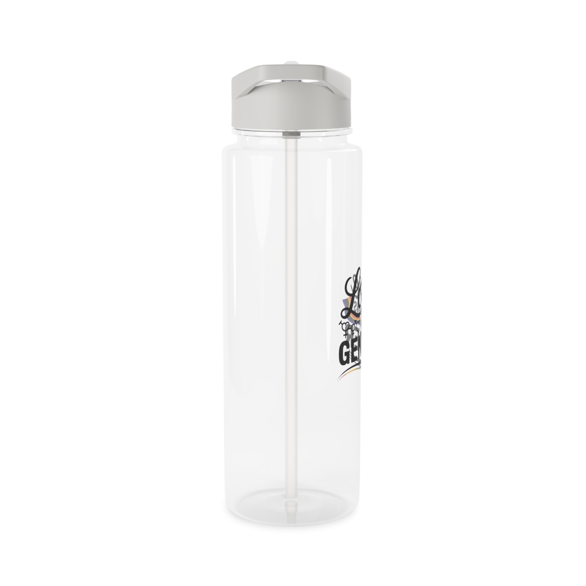 Love Knows No Gender T Shirt Design Isolated White Background Tritan Water Bottle - Image 8