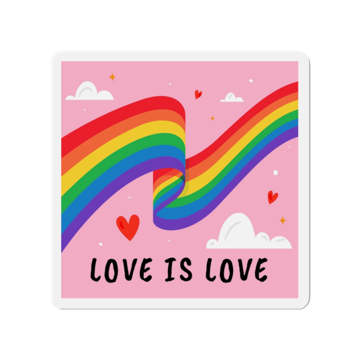 Colorful Flag Pride Day Die Cut Magnets