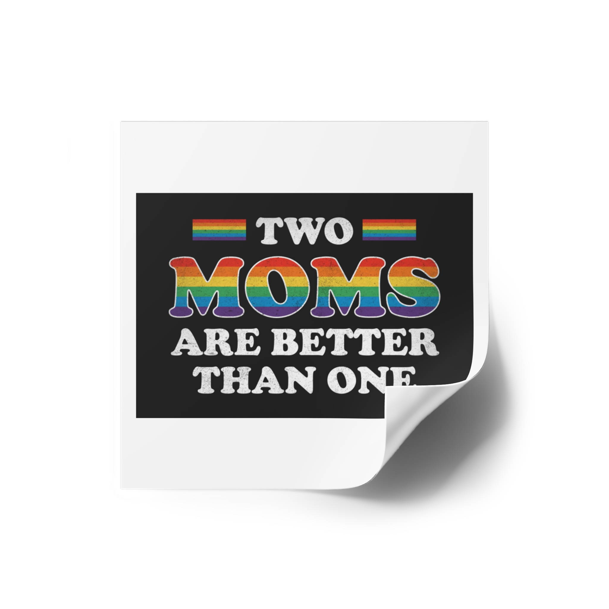 Pride Gay Rainbow Typography Vector Premium T Shirt(2) Laminate Stickers Square - Image 66