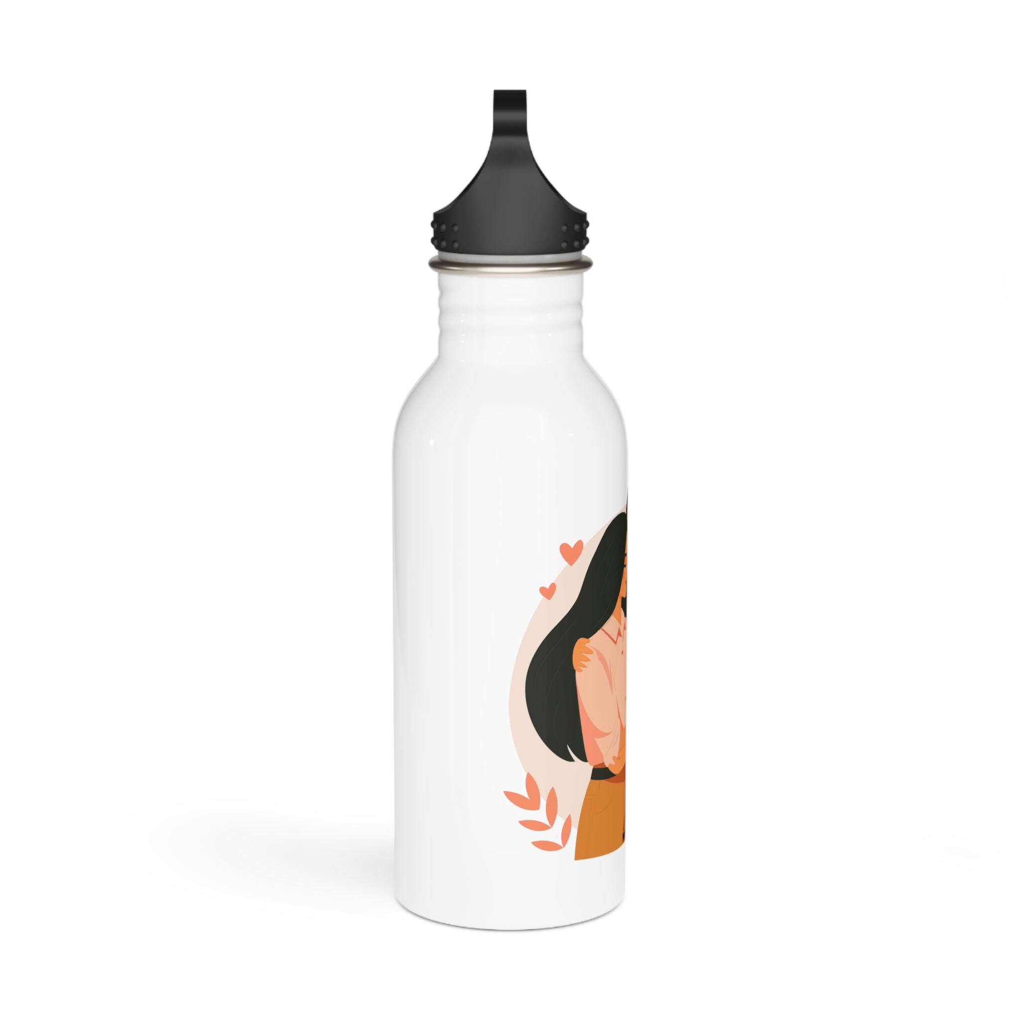 Indian Lesbian Couple Love Hugging Stainless Steel Water Bottle - Image 2