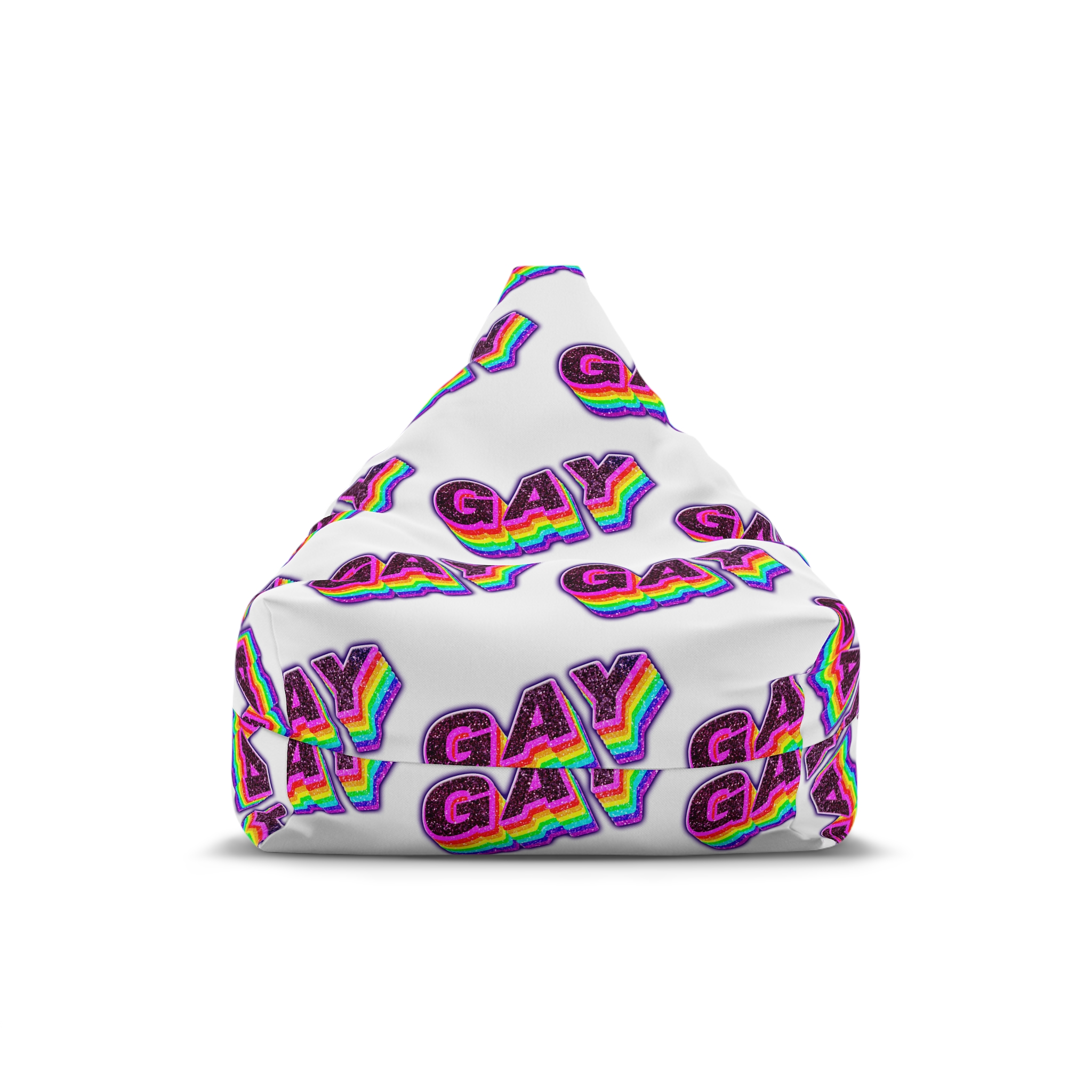 Gay Word Rainbow 3d Png Word Art Bean Bag Chair Cover