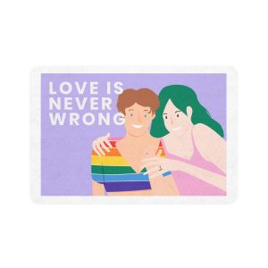 Lgbtq Gay Couple Banner Template Pride Month Pet Food Mat 12x18