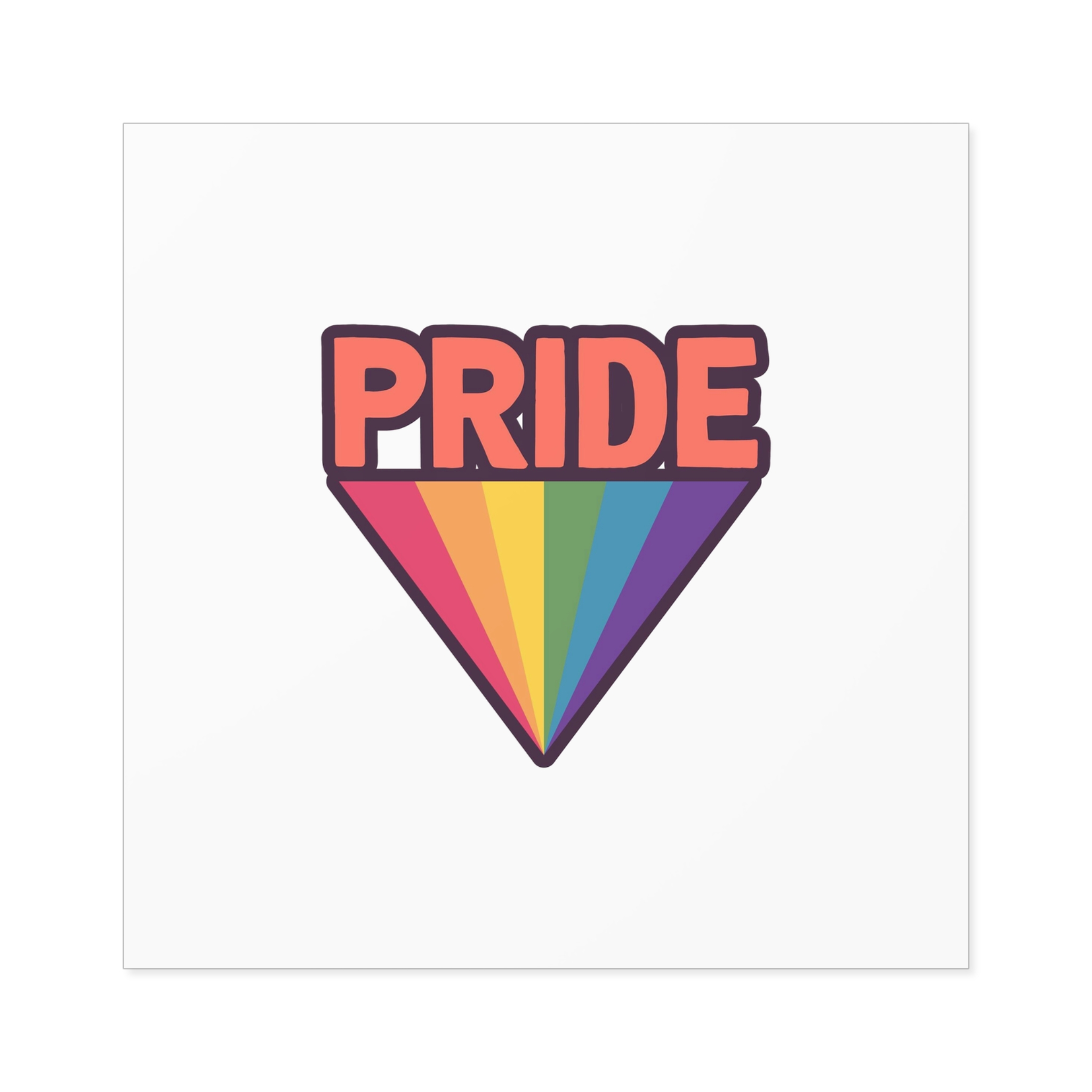 Pride Text With Rainbow Flag Badge Lgbt Symbol Gay Lesbian Bisexual Trans Queer Love Symbol Laminate Stickers Square - Image 33