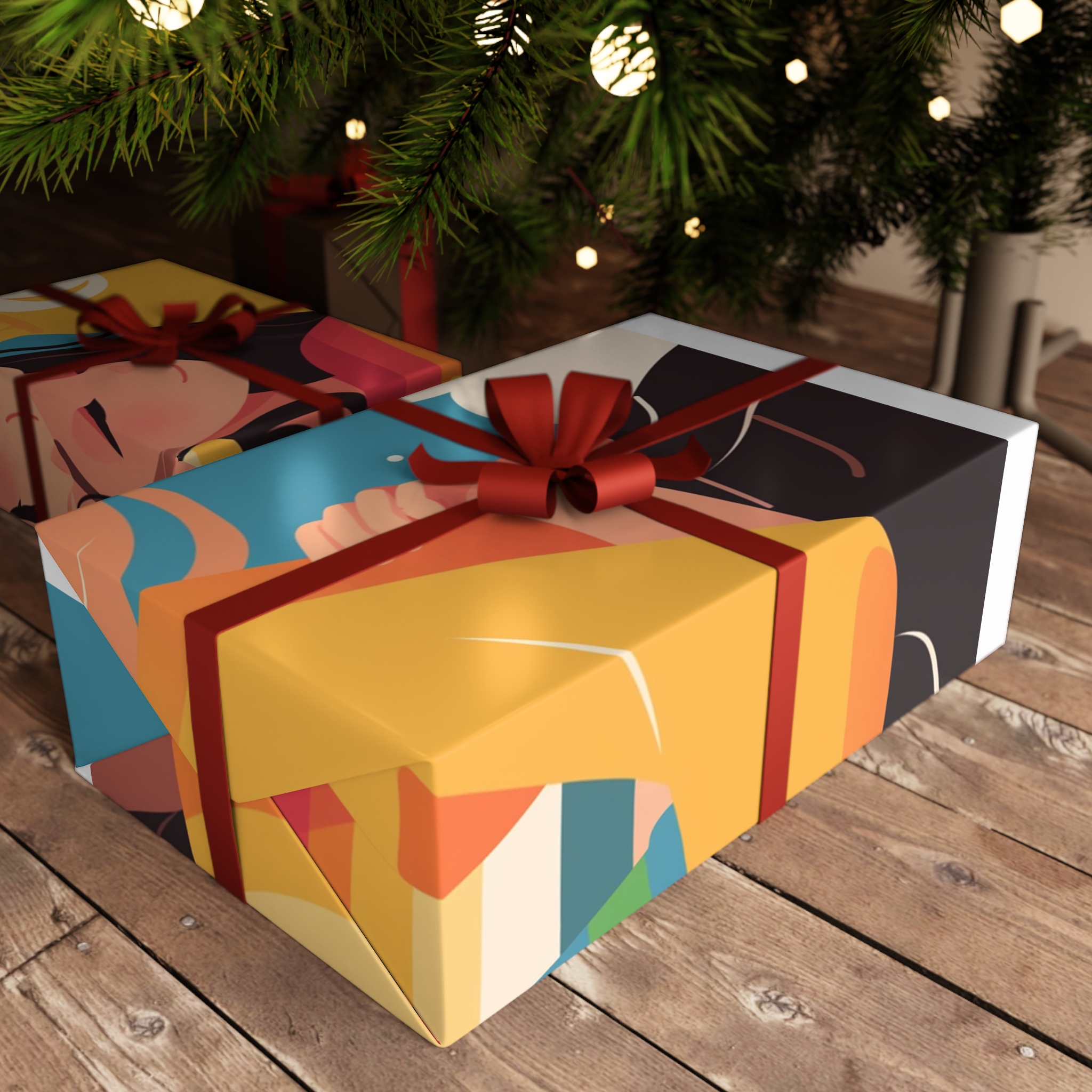 Lesbian Pride Design FE58AA Gift Wrapping Paper Sheets 1pc - Image 3