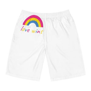 Colorful Rainbow Shape Pansexual Pride Flag Happy Pride Day Lgbtqia Community Pride Month Vector Hand Drawn Doodle Posters Stickers Logo Cards Mens Board Shorts Aop