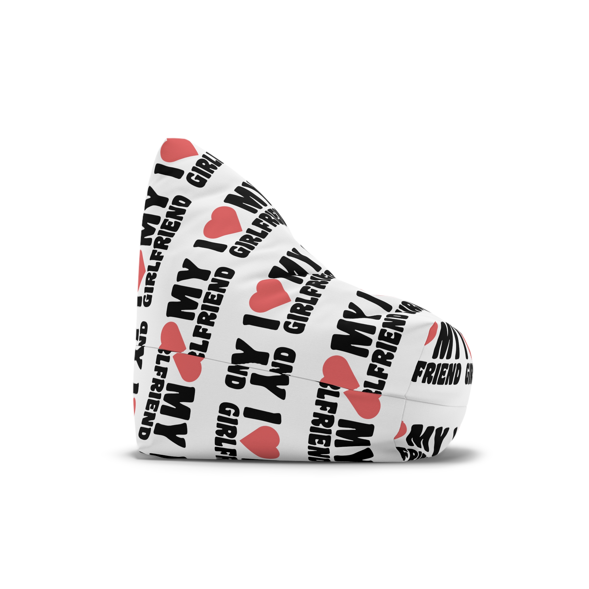 I Love My Girlfriend Iheart My Girlfriend (1) Bean Bag Chair Cover - Image 3