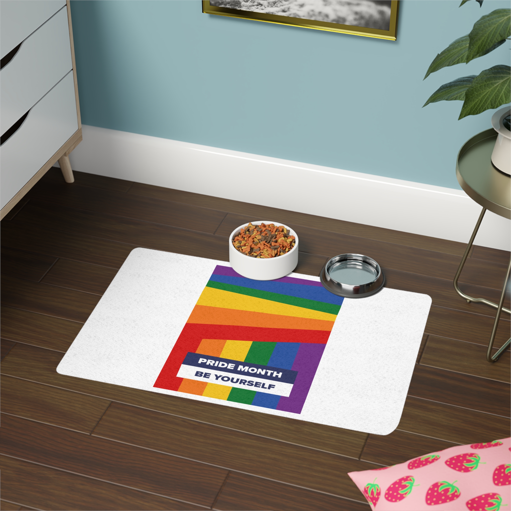 Lgbt Pride Month June Lesbian Gay Bisexual Transgender Lgbtq Flag Rainbow Vector(2)2 Pet Food Mat 12x18 - Image 4
