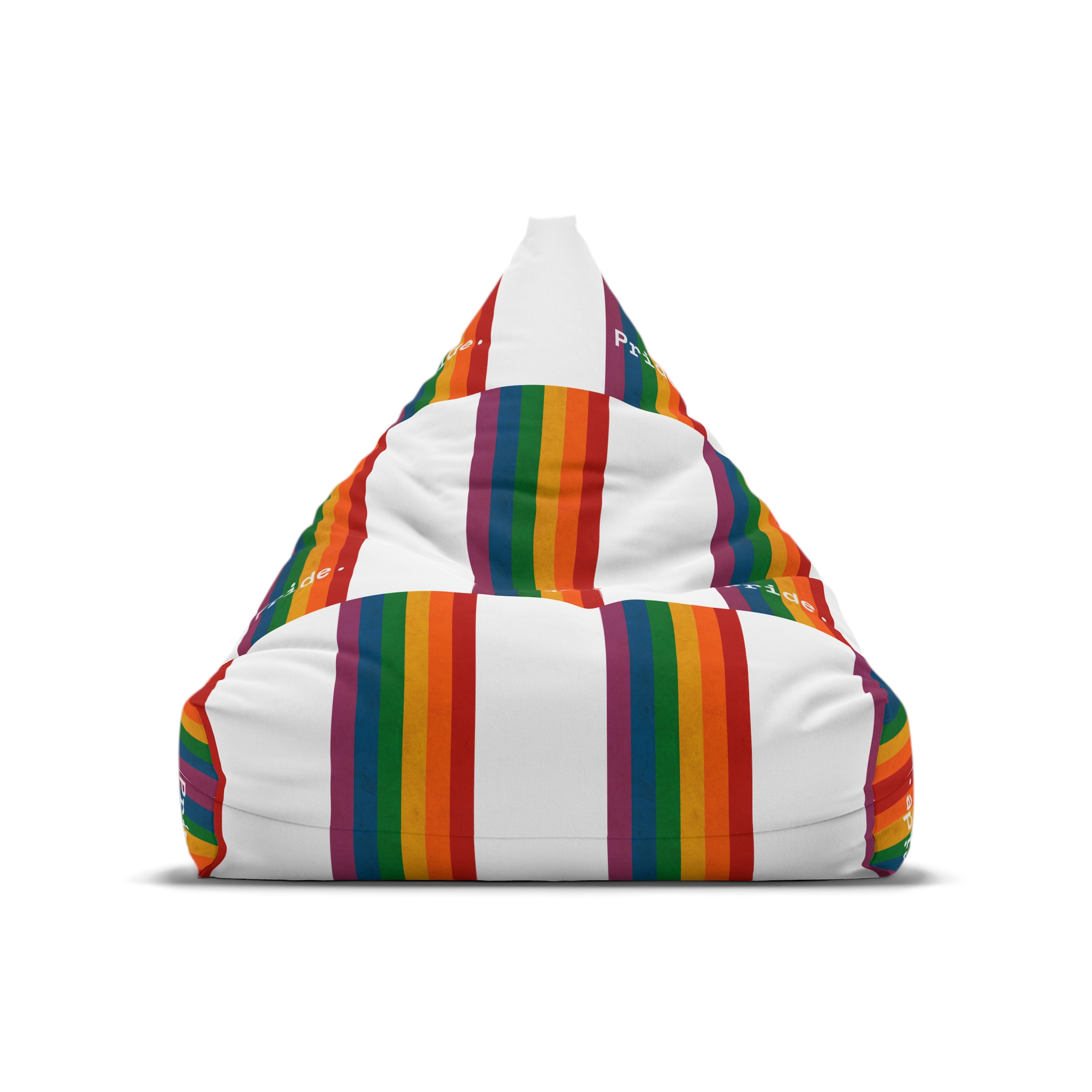Poster With Rainbow Pride Concept Bean Bag Chair Cover - Image 5