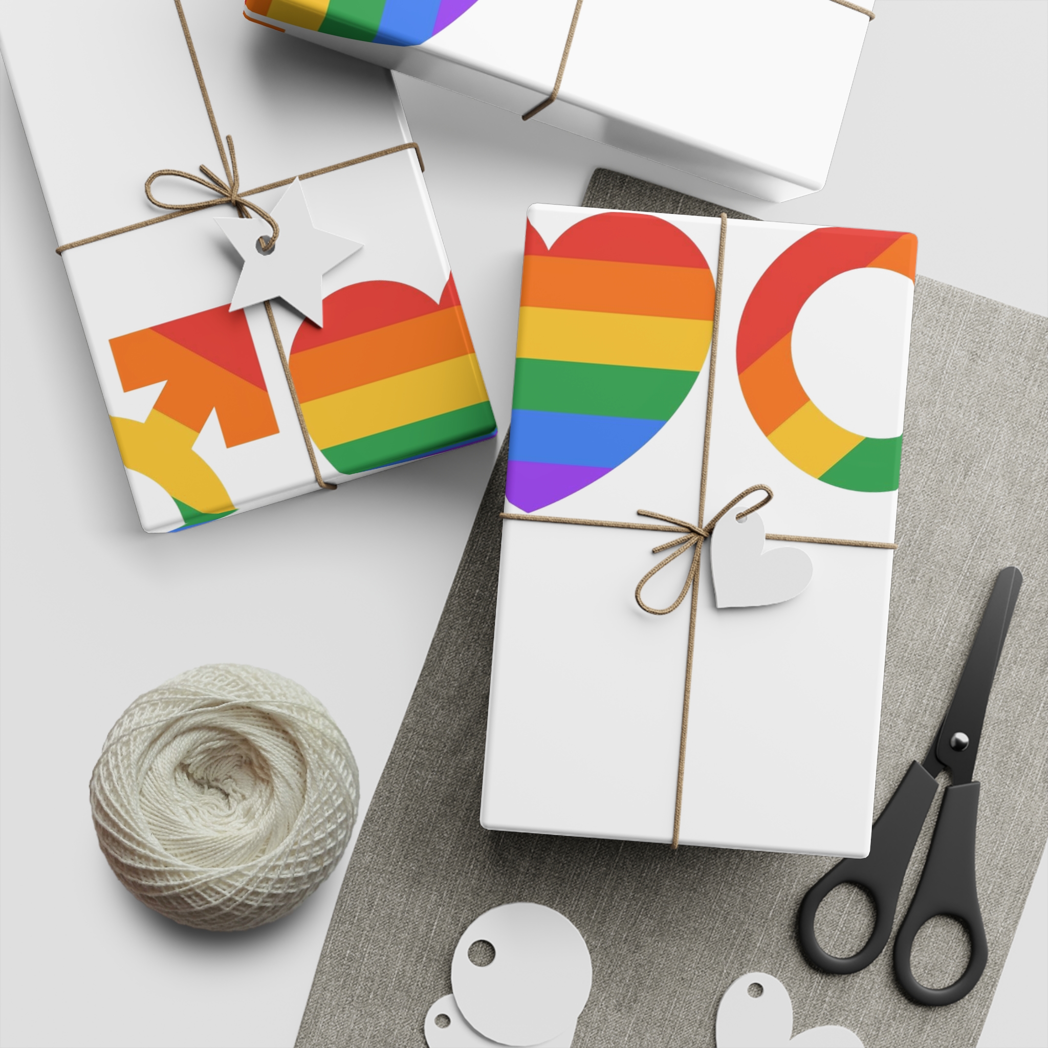 Lgbt Pride Month June Lesbian Gay Bisexual Transgender Lgbtq Flag Rainbow Vector(2) Gift Wrapping Paper Sheets 1pc - Image 2