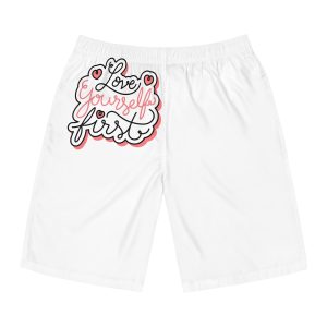 Self Love Lettering Mens Board Shorts Aop
