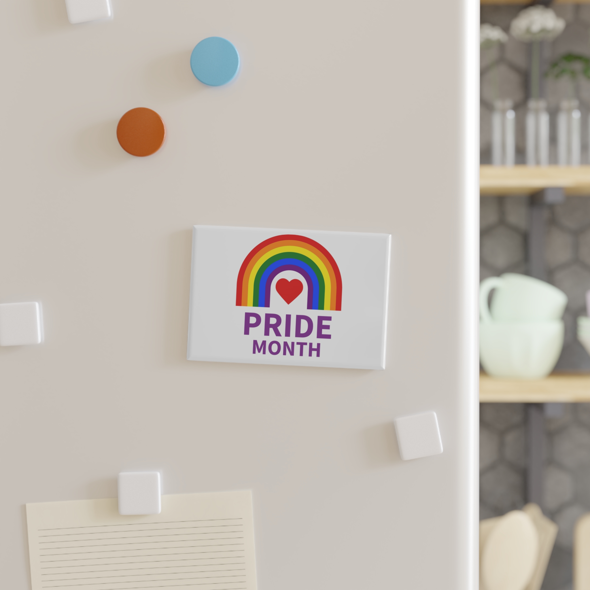 Pride Month Logo Template Design Button Magnet Rectangle 1 And 10 Pcs - Image 7