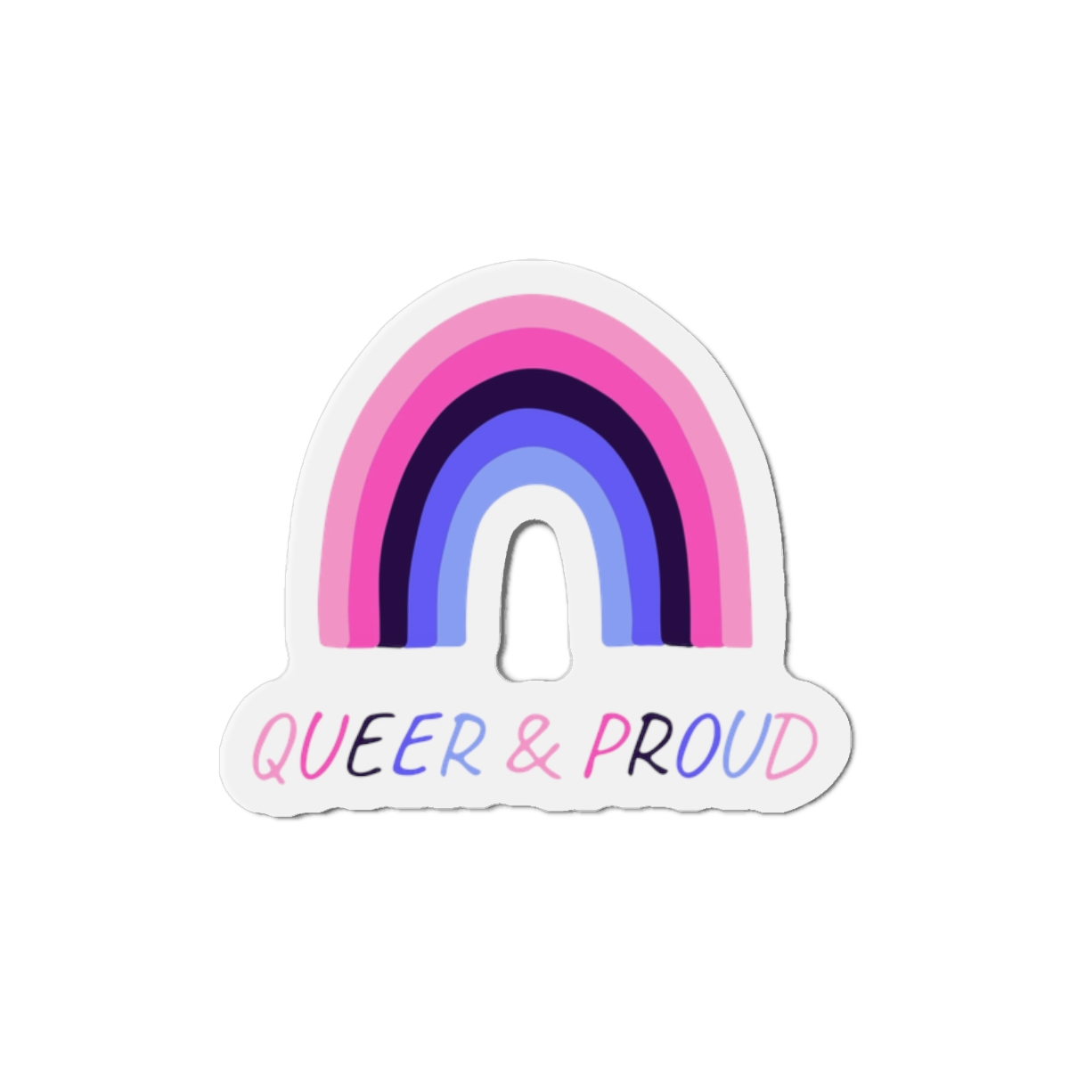 Colorful Rainbow Shape Omnisexual Pride Flag Happy Pride Day Lgbtqia Community Pride Month Vector Hand Drawn Doodle Posters Stickers Logo Cards (1) Die Cut Magnets