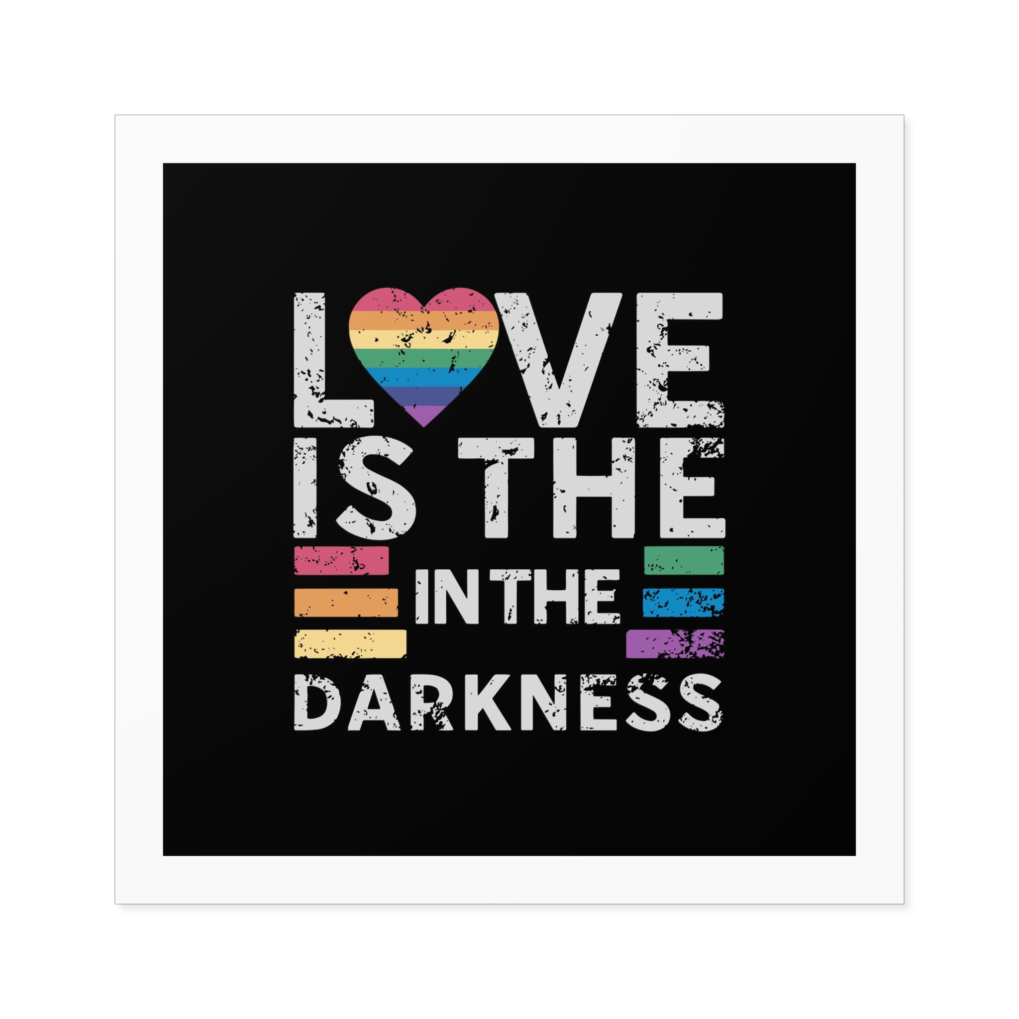 Love Is the In the Darkness Laminate Stickers Square - Image 37