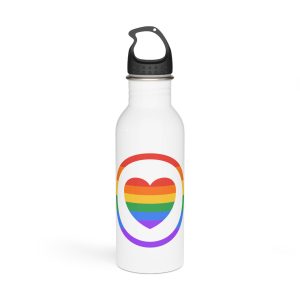 Lgbt Pride Month June Lesbian Gay Bisexual Transgender Lgbtq Flag Rainbow Vector (1) Stainless Steel Water Bottle