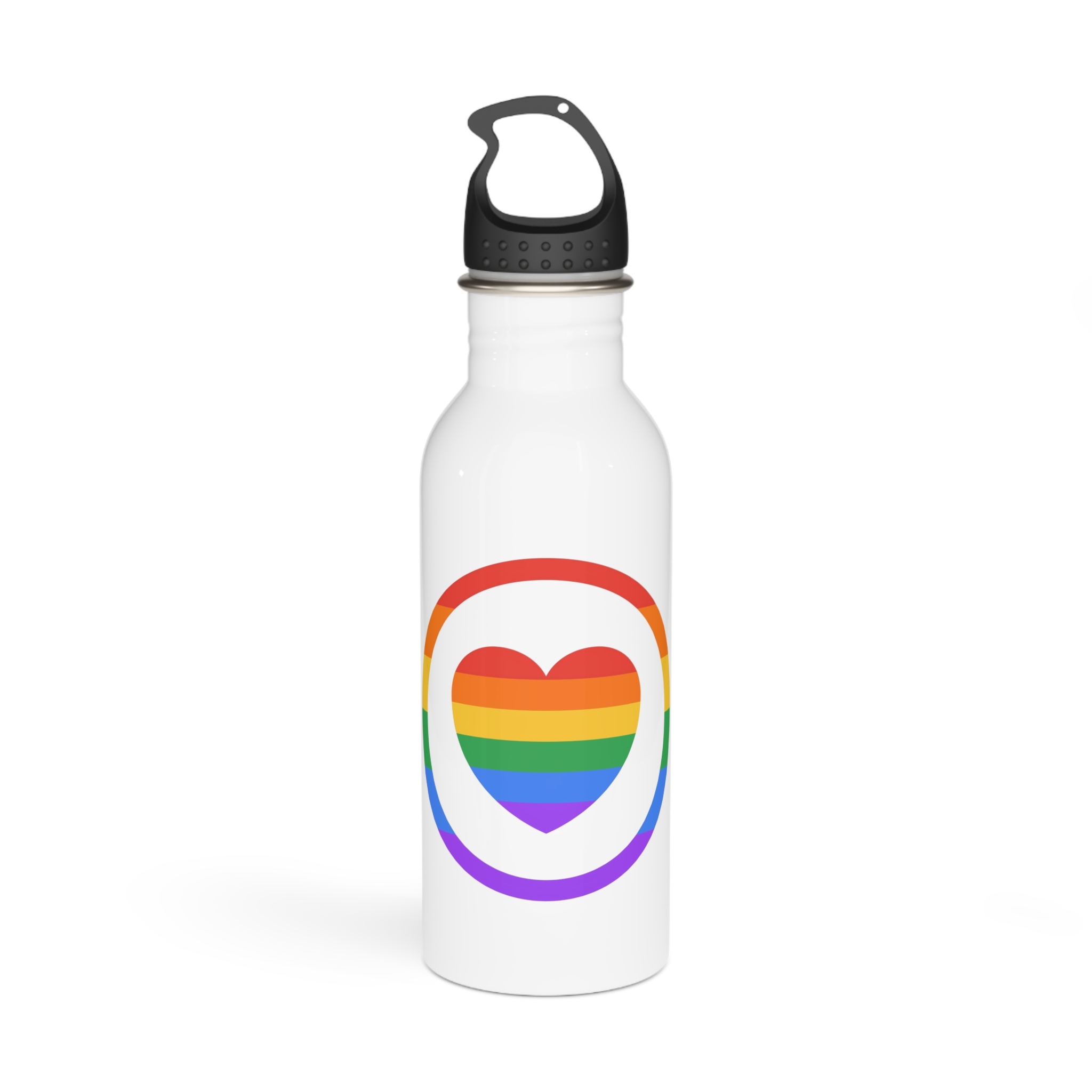 Lgbt Pride Month June Lesbian Gay Bisexual Transgender Lgbtq Flag Rainbow Vector (1) Stainless Steel Water Bottle