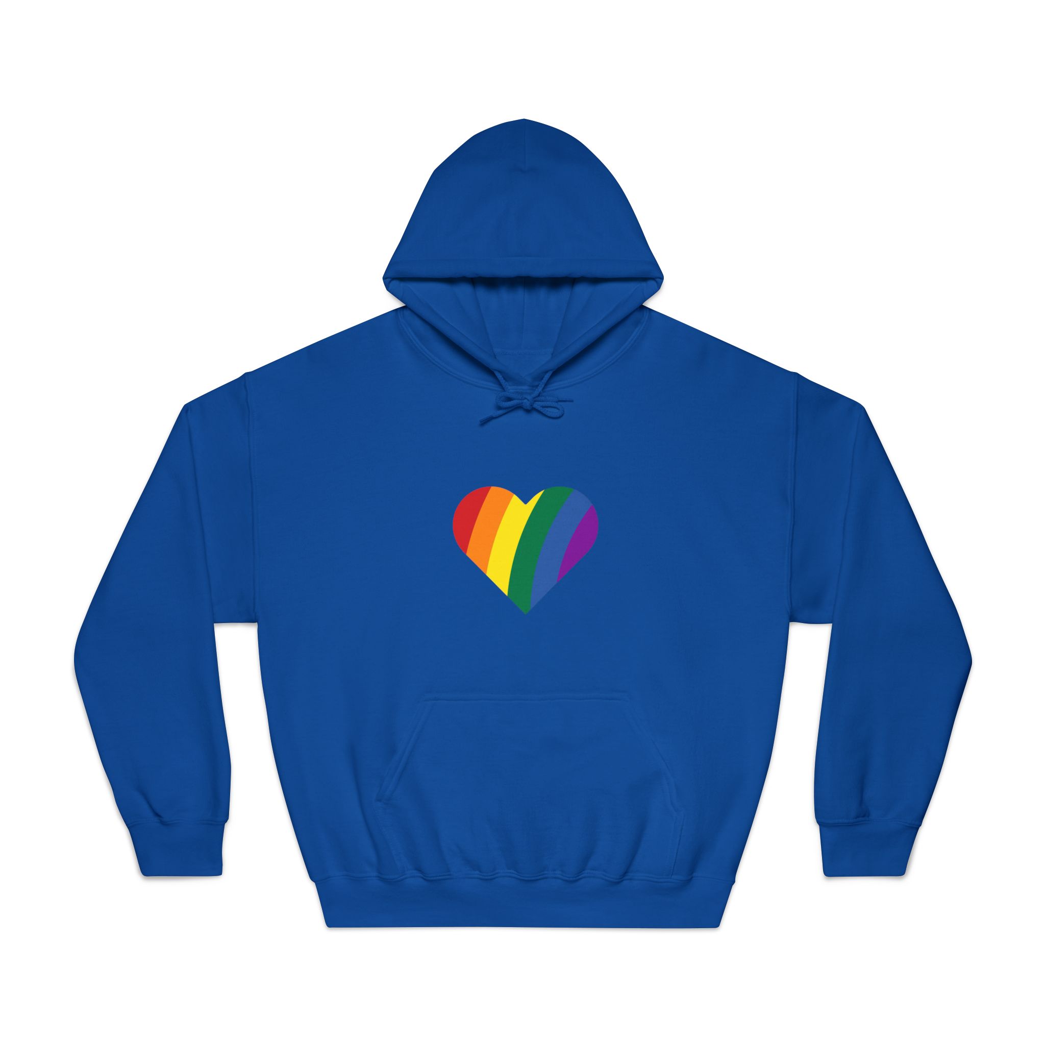 Minimalist Pride Heart Filled With Rainbow Colors Unisex Dryblend Hooded Sweatshirt - Image 25