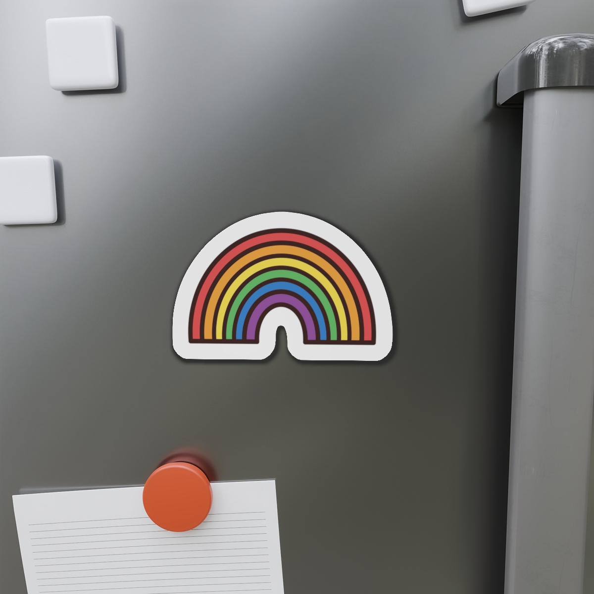 Rainbow Icon Colorful Arch Symbolizing Hope Pride Die Cut Magnets - Image 14