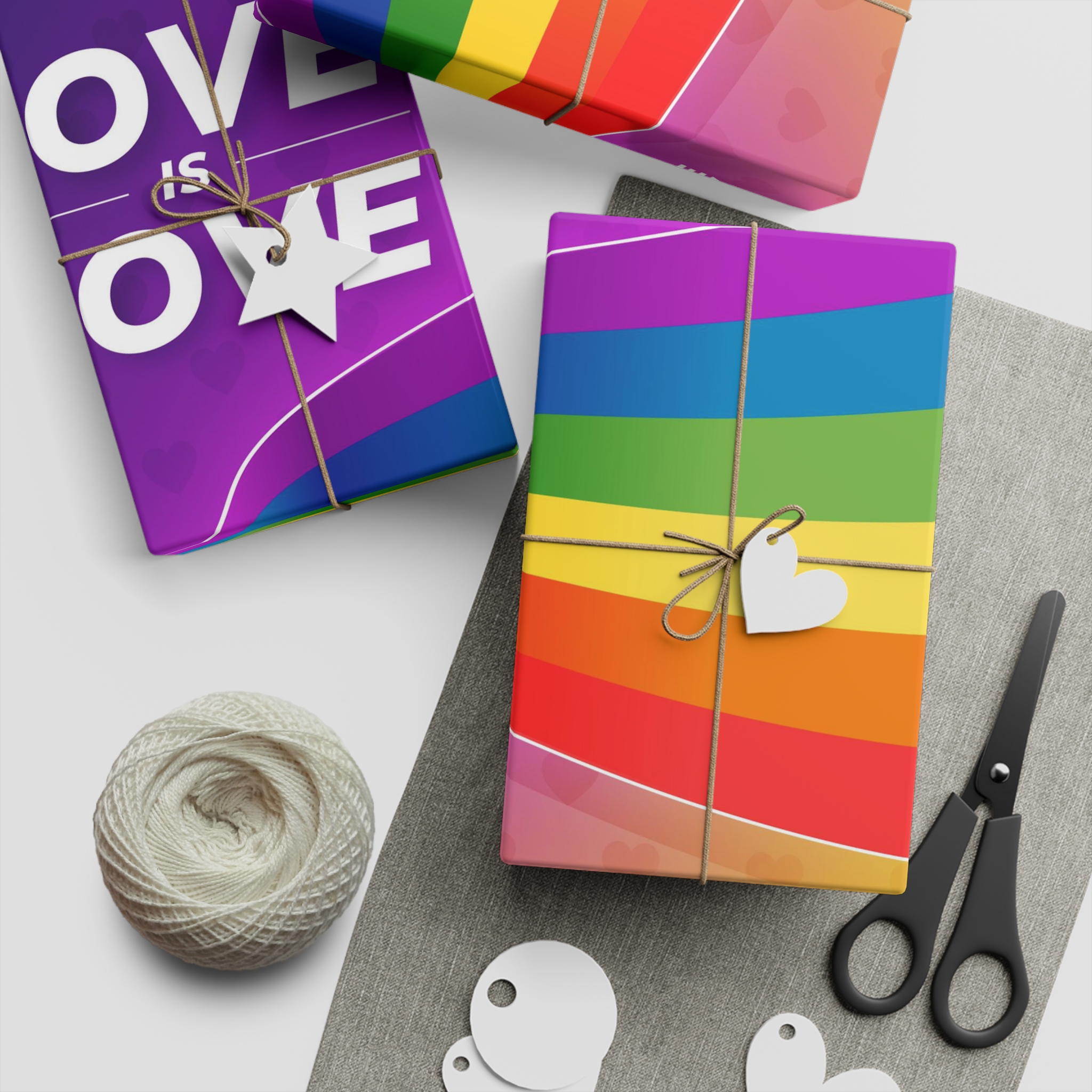 Colorful Pride Day Flag Concept Gift Wrapping Paper Sheets 1pc - Image 2