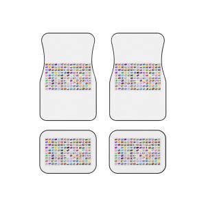 Waving Lgbt Pride Flags Collection Vector Illustration Car Mats Set Of 4