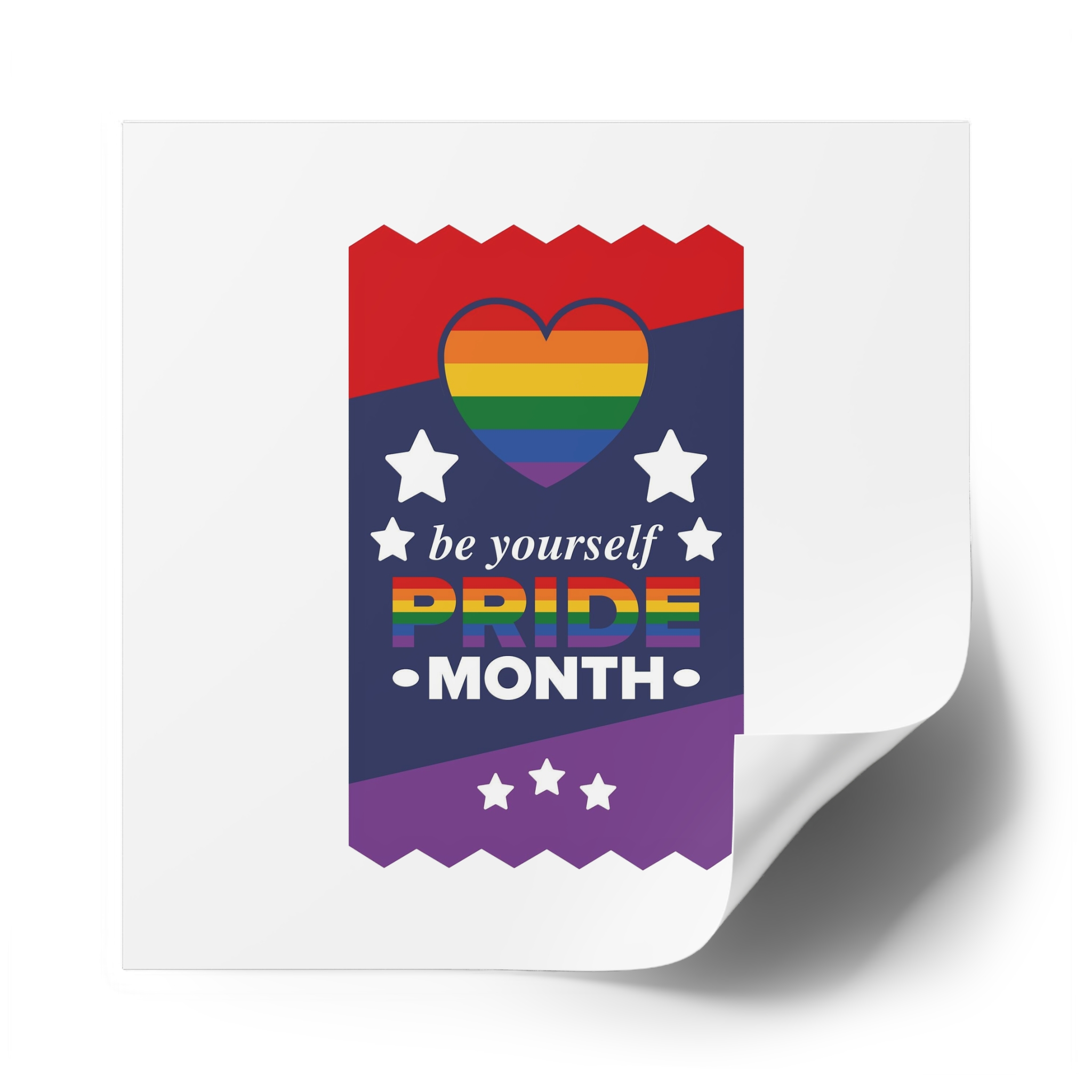 Lgbt Pride Month June Lesbian Gay Bisexual Transgender Love Lgbtq Flag Rainbow Vector Laminate Stickers Square - Image 78