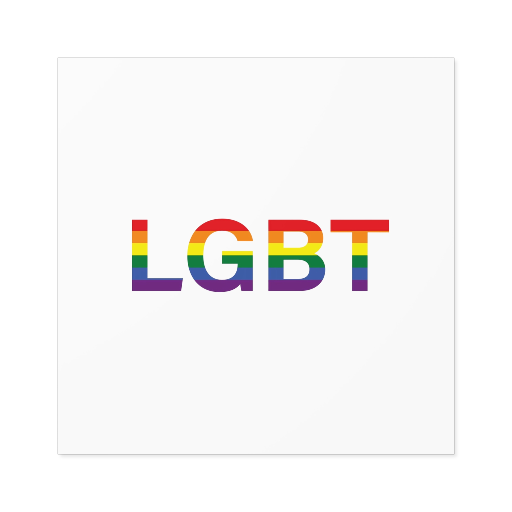 Lgbt Word Text Letter Rainbow Color Flag Isolated White Background Vector Illustration(1) Laminate Stickers Square - Image 41