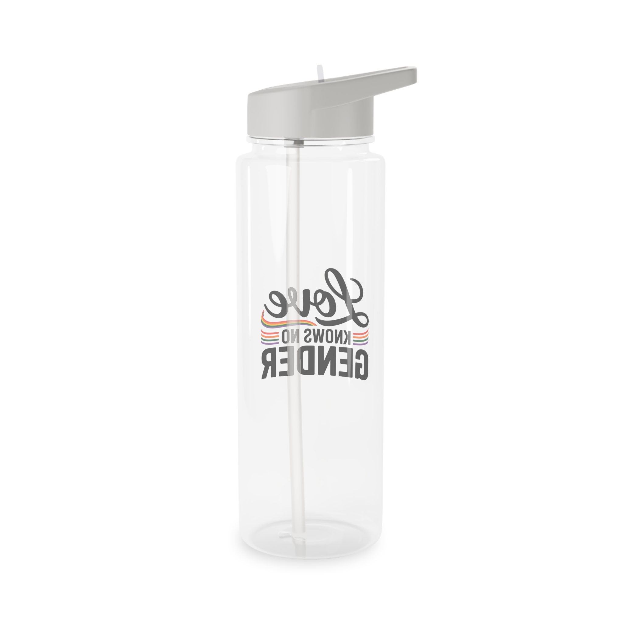 Love Knows No Gender T Shirt Design Isolated White Background 2 Tritan Water Bottle - Image 6