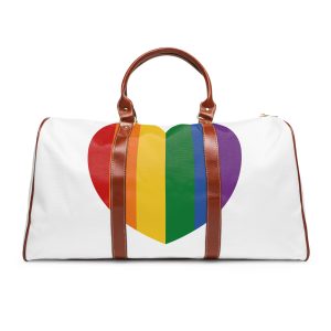 Lgbt Pride Month June Lesbian Gay Bisexual Transgender Lgbtq Flag Rainbow Vector(4) Waterproof Travel Bag